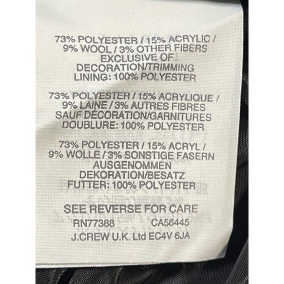 J. Crew Women's Black/White Textured Pencil Skirt With Fringe Hem SIZE-10 - Picture 5 of 6